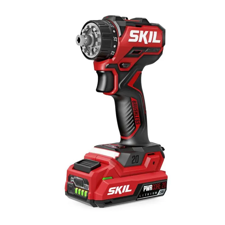 SKIL 20V Brushless Compact Multi-Head Drill Driver Kit - High-Efficiency Versatility 1