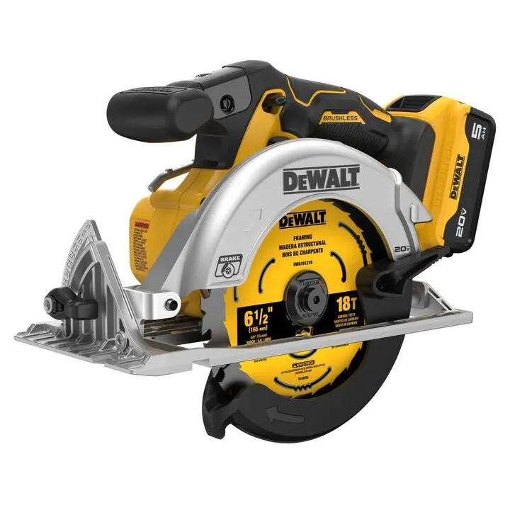 DEWALT 20V MAX 6 1/2 Inch Brushless Cordless Circular Saw Kit - Optimized for Precision 1