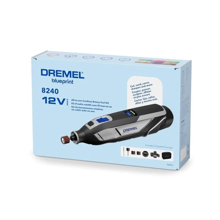 Dremel 8240 12V Cordless Rotary Tool Kit with High-Capacity Li-Ion Battery 7