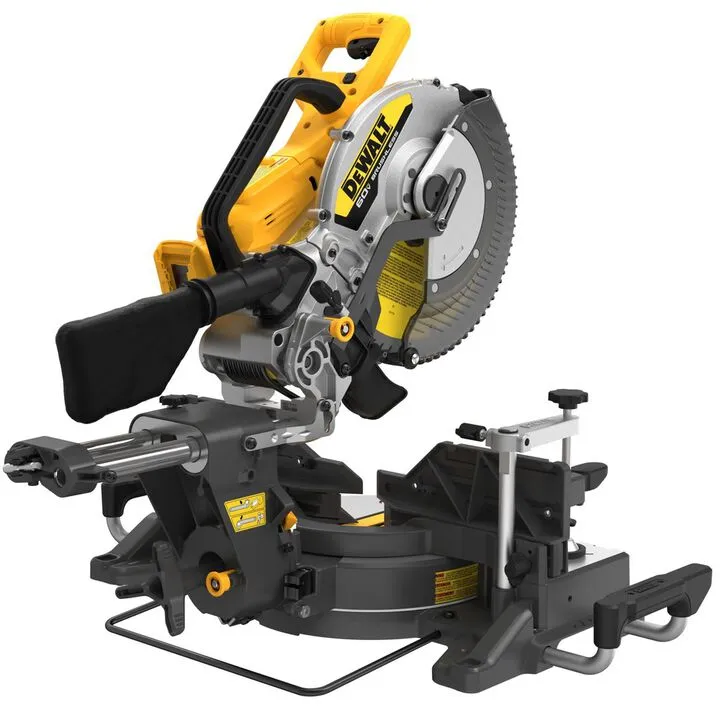 DEWALT 60V MAX Sliding Miter Saw (Bare Tool) and Premium Rolling Miter Saw Stand Bundle 8