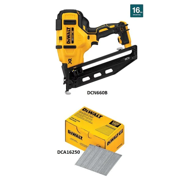 DEWALT 16-Gauge 2-1/2 Inch Finish Nailer & Premium Fastener Bundle 1