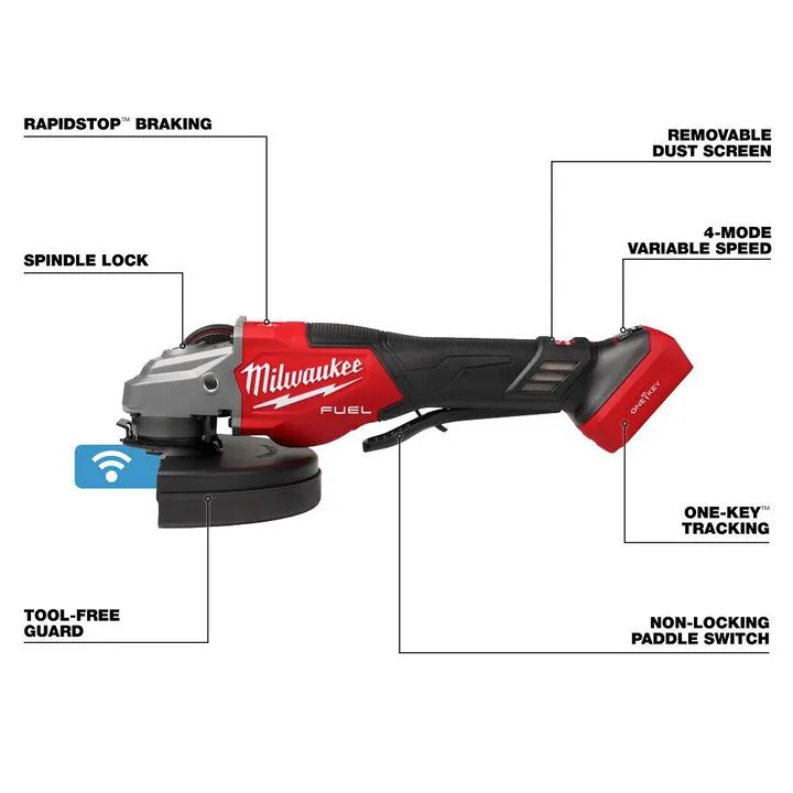 Milwaukee M18 FUEL 7-Inch Variable Speed Braking Grinder (Bare Tool) 1