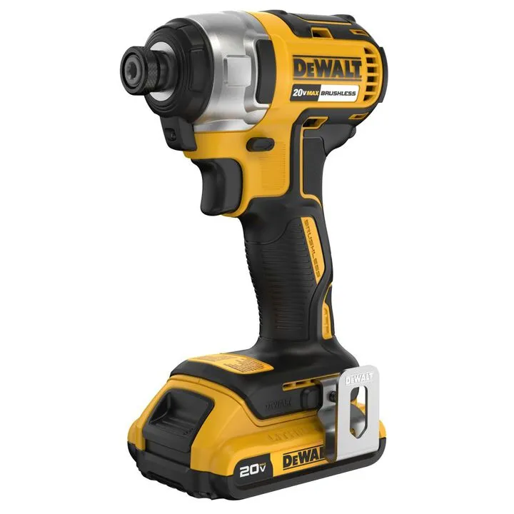 DEWALT 20V MAX Brushless Cordless 1/4-Inch Impact Driver Kit 1