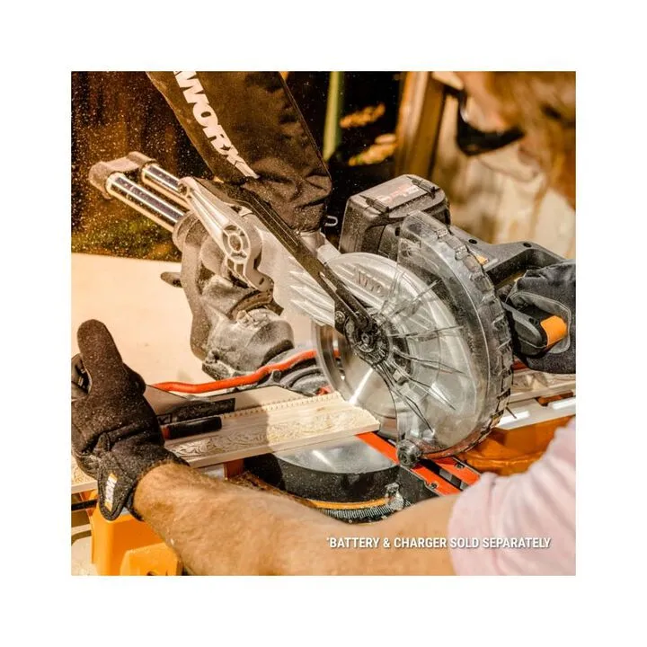 Worx 7.25 in Cordless Sliding Compound Miter Saw (Bare Tool) 7