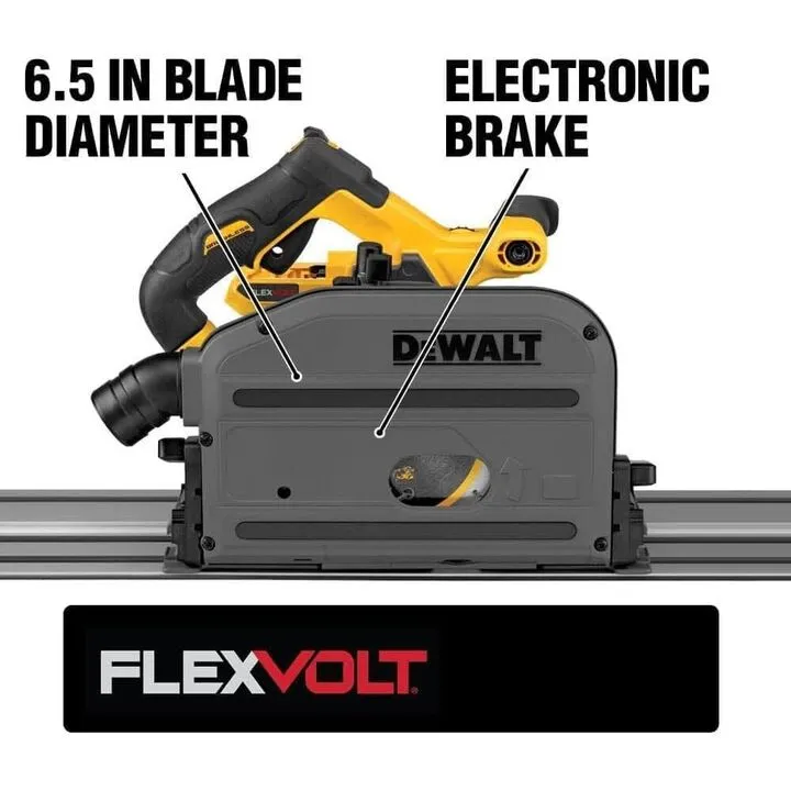 DEWALT 60V MAX Cordless Track Saw and Precision Track Clamp Bundle 5