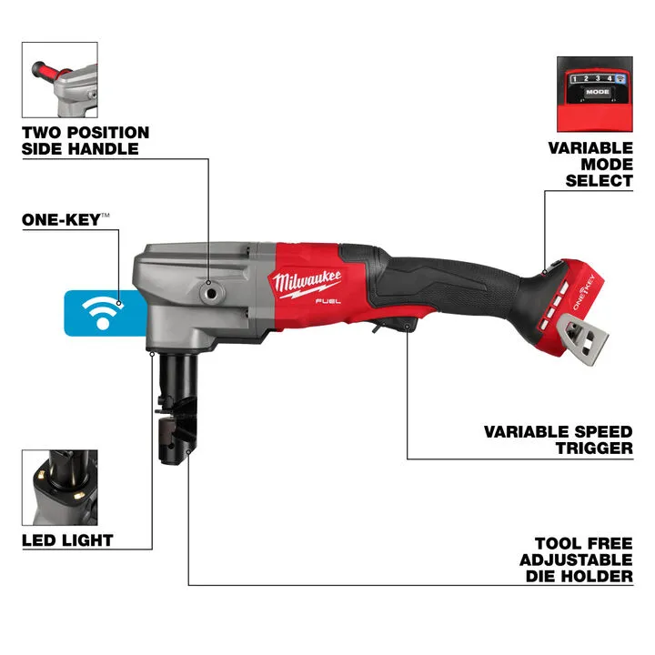Milwaukee M18 FUEL 10 Gauge Nibbler (Bare Tool) - Professional Grade Metal Cutting 3