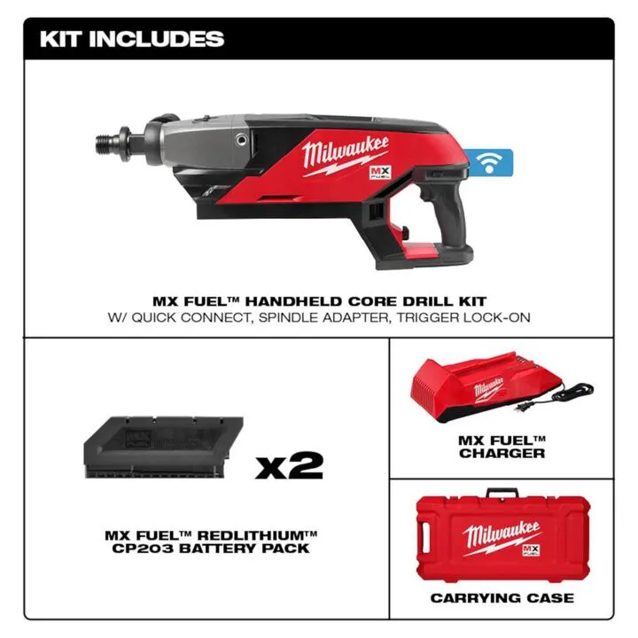 Milwaukee MX FUEL Handheld Core Drill Kit - Professional Grade Cordless Power 1