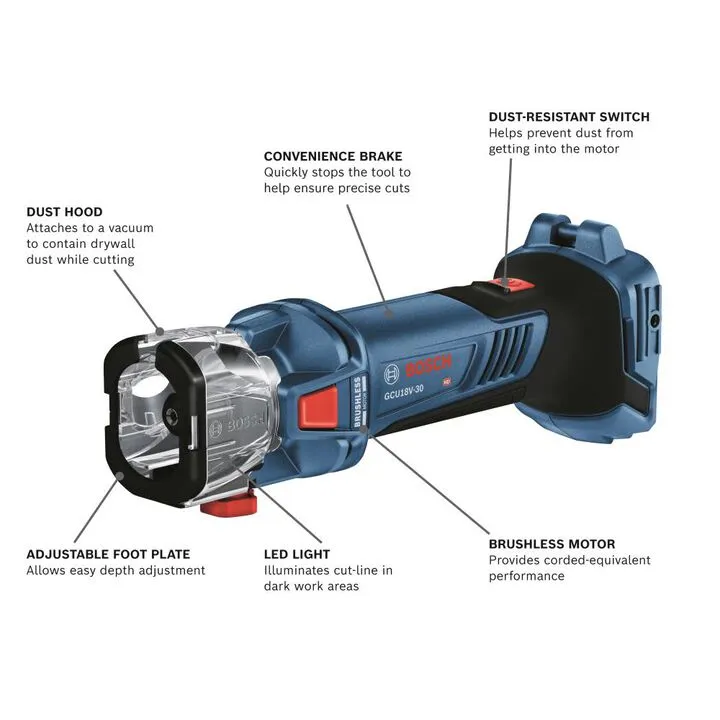 Bosch 18V Brushless Cut-Out Tool (Bare Tool) - Professional Precision Series 1