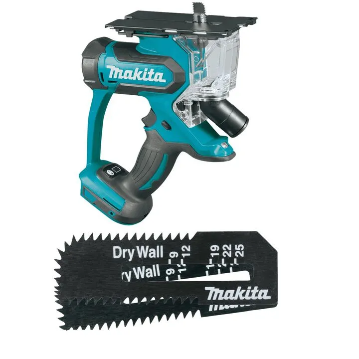 Makita 18V LXT Cut-Out Saw (Bare Tool) with Premium HCS Cut-Out Blade 2-Pack Bundle