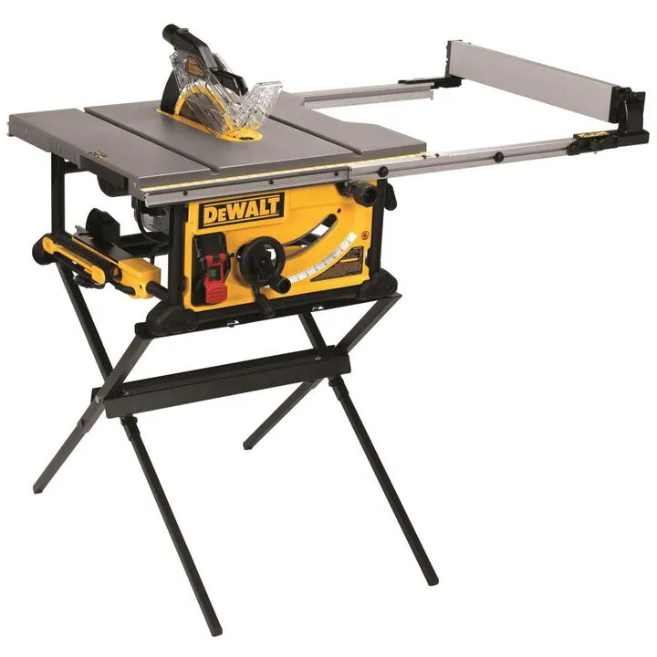 DEWALT 10-inch Jobsite Table Saw with Integrated Rolling Stand - High-Capacity Precision 1