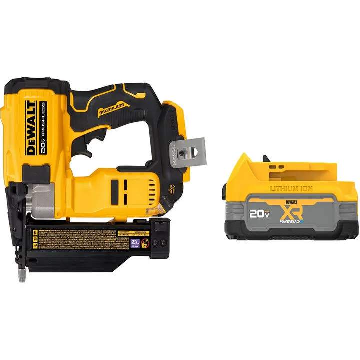 DEWALT ATOMIC Compact Series 20V MAX 23 Gauge Pin Nailer with XR POWERSTACK Battery Bundle
