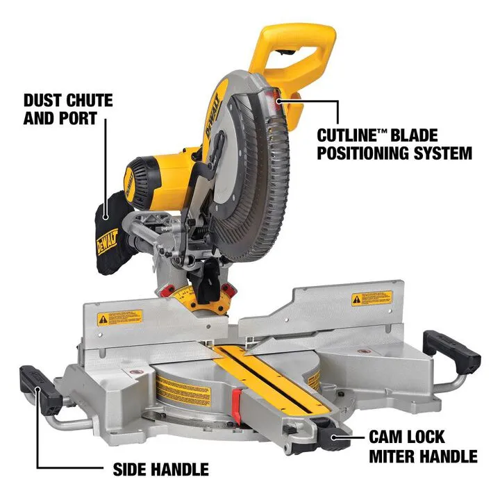 DEWALT 12 in. Double Bevel Sliding Compound Miter Saw with Heavy-Duty Wheeled Stand 1