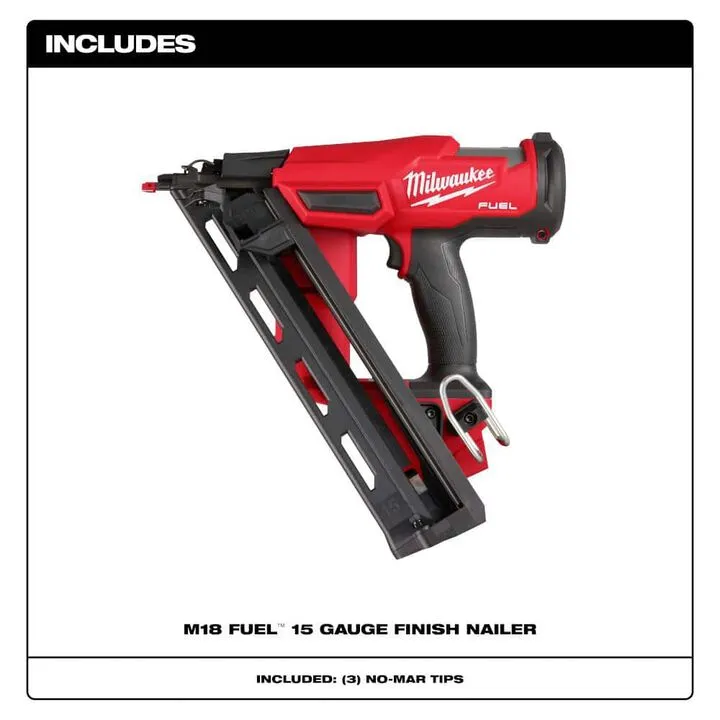 Milwaukee M18 FUEL 15-Gauge Finish Nailer & CP3.0 Battery Bundle - Professional Grade 3