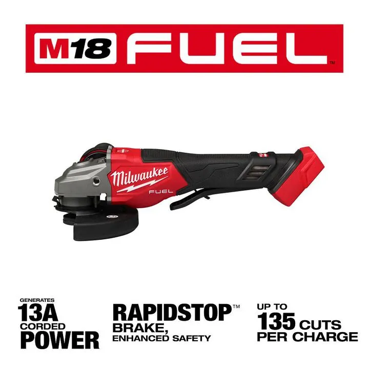Milwaukee M18 FUEL 4-1/2 Inch - 6 Inch Braking Grinder, Paddle Switch (Bare Tool) 2
