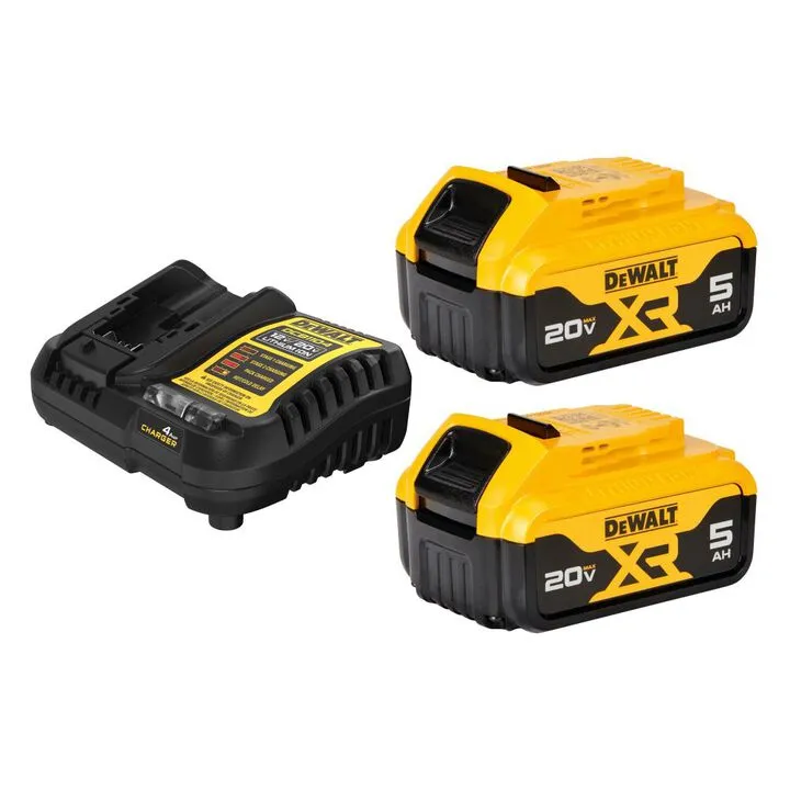 DEWALT 20V MAX* XR 10-Inch Double Bevel Miter Saw Bundle with Compact Stand & 5Ah Starter Kit 3