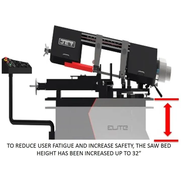 JET 8in x 14in Variable Speed Mitering Horizontal Bandsaw 2