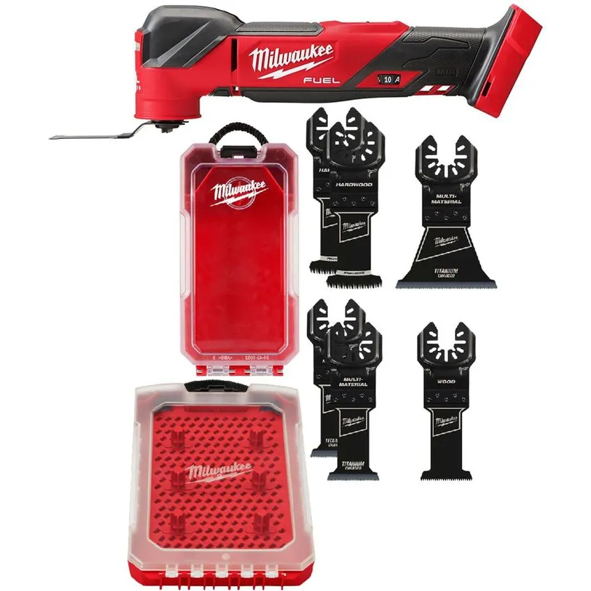 Milwaukee M18 Multi-Tool Kit with 6-Piece OPEN-LOK Blade Variety Bundle