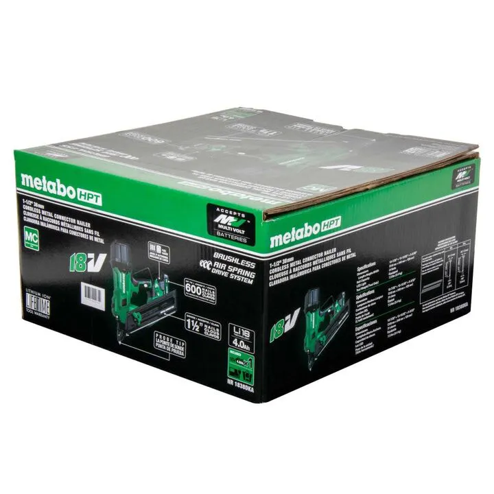 Metabo HPT 18V MultiVolt Brushless 1-1/2 inch Metal Connector Nailer (NR1838DKA) - Professional Edition 3
