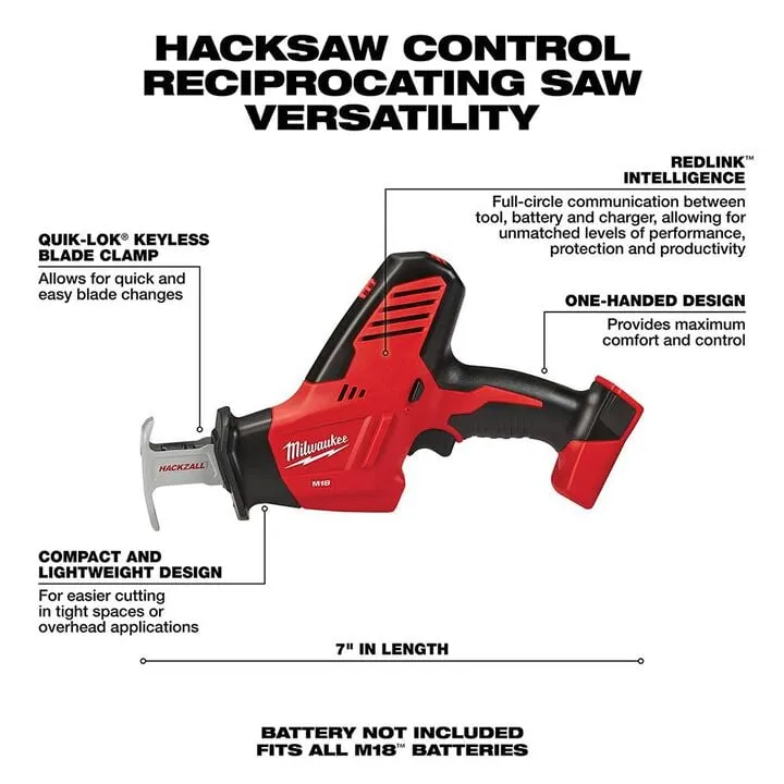 Milwaukee M18 HACKZALL Reciprocating Saw (Bare Tool) - Certified Reconditioned 1