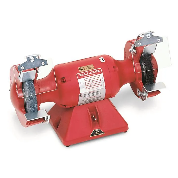 Baldor-Reliance 7in Industrial Bench Grinder | 1/2HP High-Torque Metal Removal System