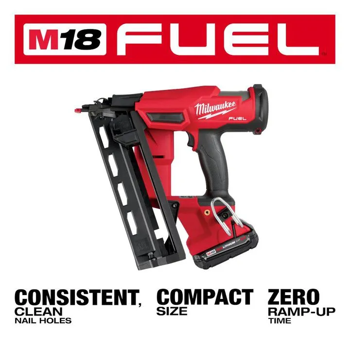 Milwaukee M18 FUEL 16 Gauge Angled Finish Nailer Kit 2