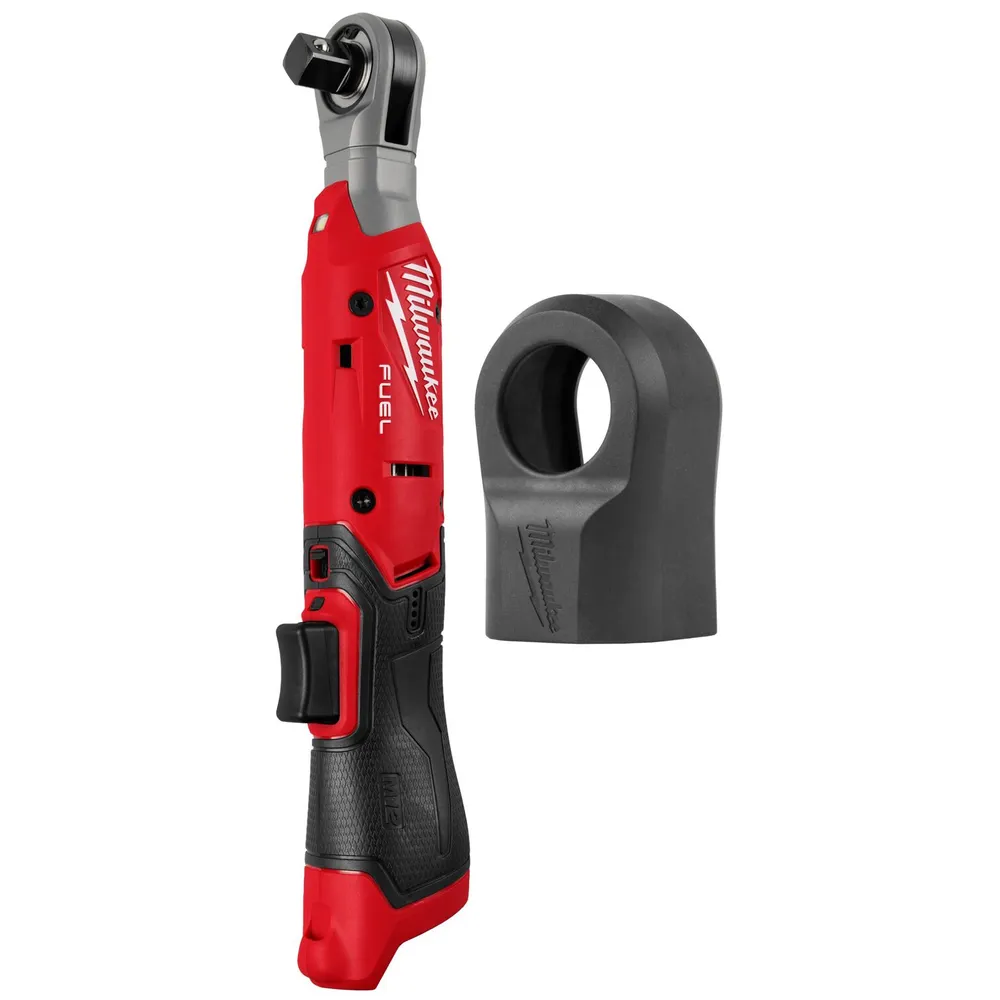 Milwaukee M12 FUEL 1/2 Inch Ratchet (Bare Tool) with Protective Boot