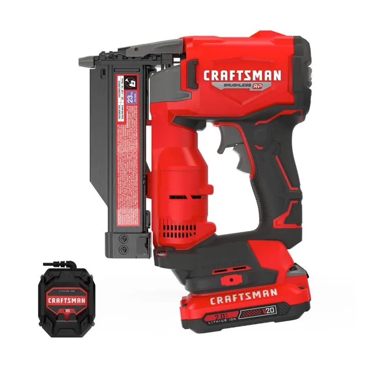 CRAFTSMAN V20 BRUSHLESS RP Cordless 23 Gauge Pin Nailer Kit - Professional Woodworking Precision 2