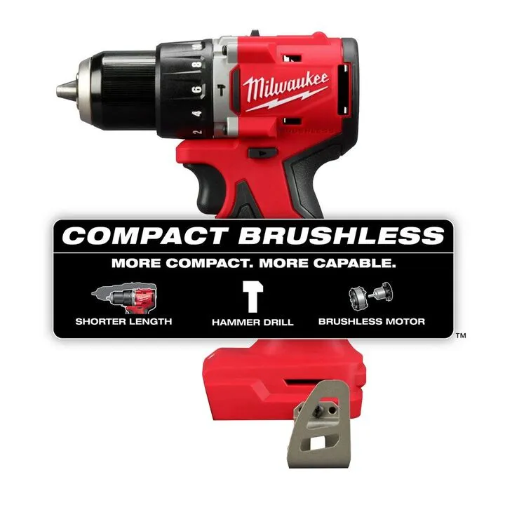 Milwaukee M18 Compact 1/2 in Hammer Drill/Driver (Bare Tool) 1