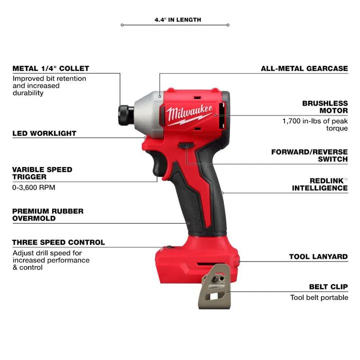 Milwaukee M18 4-Tool Combo Kit - Professional Grade Performance Set 3