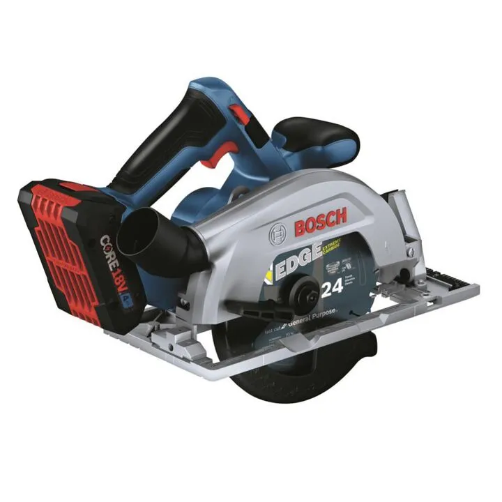 Bosch 18V Blade Right 6-1/2in Circular Saw Kit with 2 CORE18V 4.0 Ah Compact Batteries 4