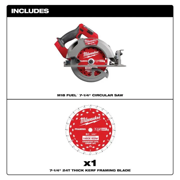 Milwaukee M18 FUEL 7-1/4 Inch Circular Saw (Bare Tool) 2
