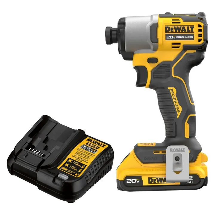 DEWALT 20V MAX XR Brushless 1/4-Inch Hex Impact Driver Performance Power Set