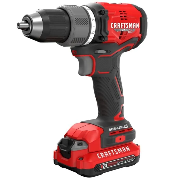 CRAFTSMAN V20* Cordless Brushless RP 1/2 Inch Drill/Driver Kit - Optimized Performance Edition