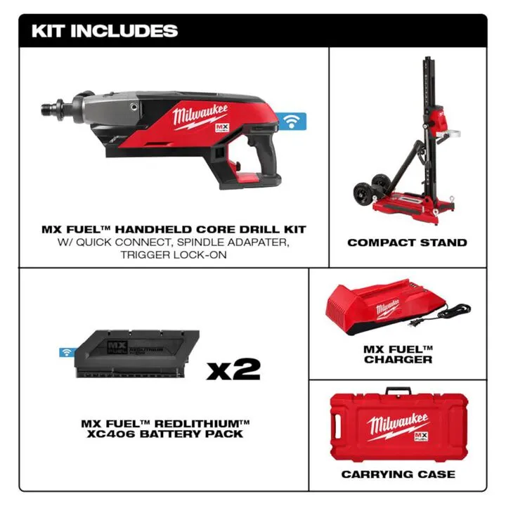 Milwaukee MX FUEL Handheld Core Drill Kit with Stand - Certified Professional Edition 1