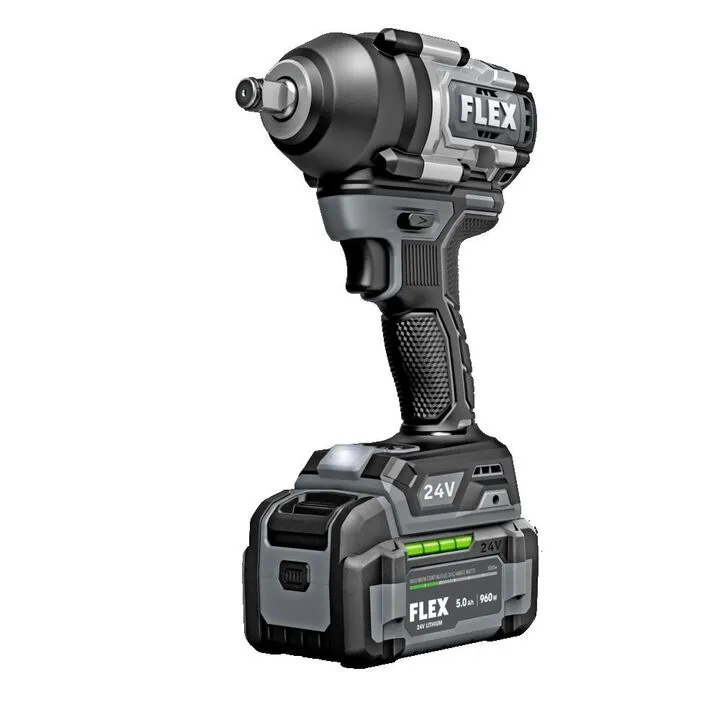 FLEX 24V Cordless 1/2 Inch Mid Torque Impact Wrench Kit - Professional Grade Performance 3
