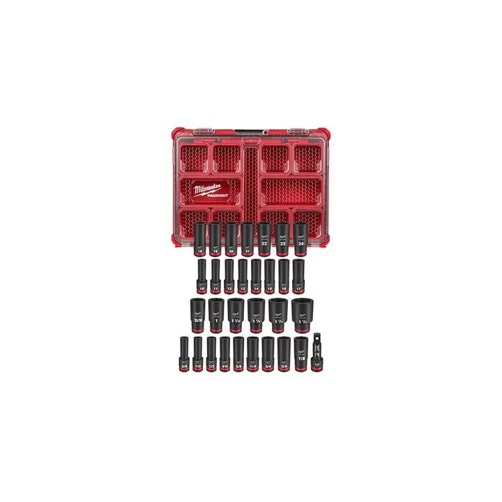 Milwaukee M18 Wrench Kit with 31-Piece Socket Set and Heavy-Duty 2-Drawer Tool Box 2