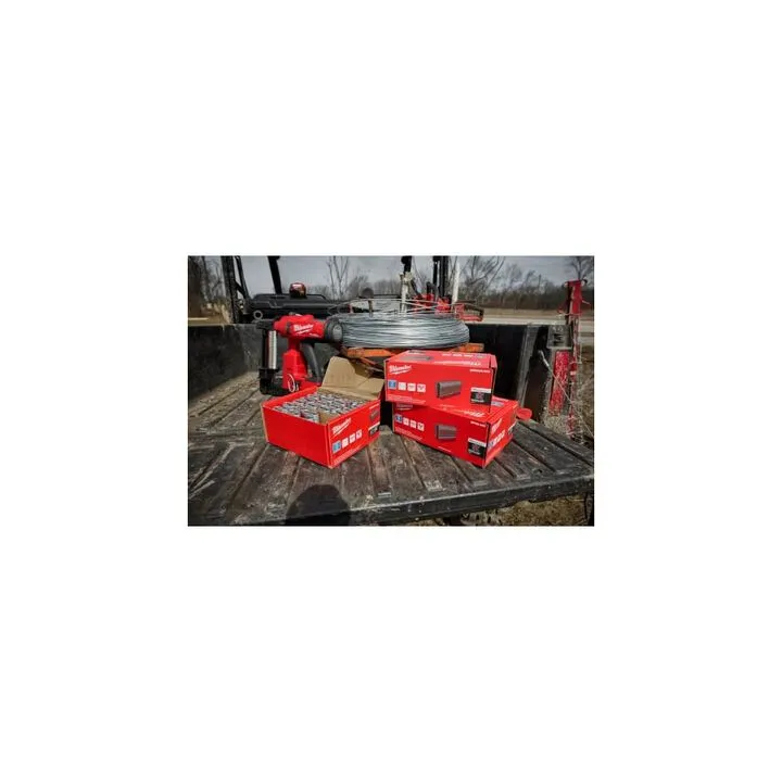 Milwaukee M18 Utility Fencing Stapler (Bare Tool) with 1.5 Inch Galvanized Staples Bundle 16