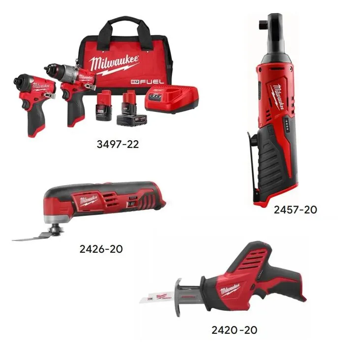 Milwaukee M12 FUEL 2-Tool Combo Kit: Multi-Tool & Reciprocating Saw Professional Bundle 1