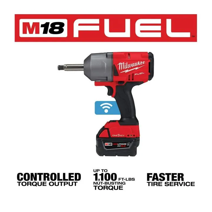Milwaukee M18 FUEL 1/2 Inch Extended Anvil Controlled Torque Impact Wrench with ONE-KEY Kit 2
