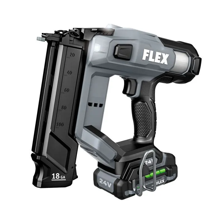 FLEX 24V 18Ga Cordless Brad Nailer Kit - Professional Finish Carpentry Solution 1