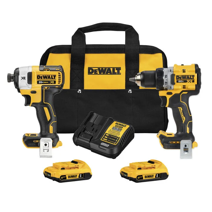 DEWALT 20V MAX XR 1/2in Drill/Driver & 1/4in Impact Driver Combo Kit 1