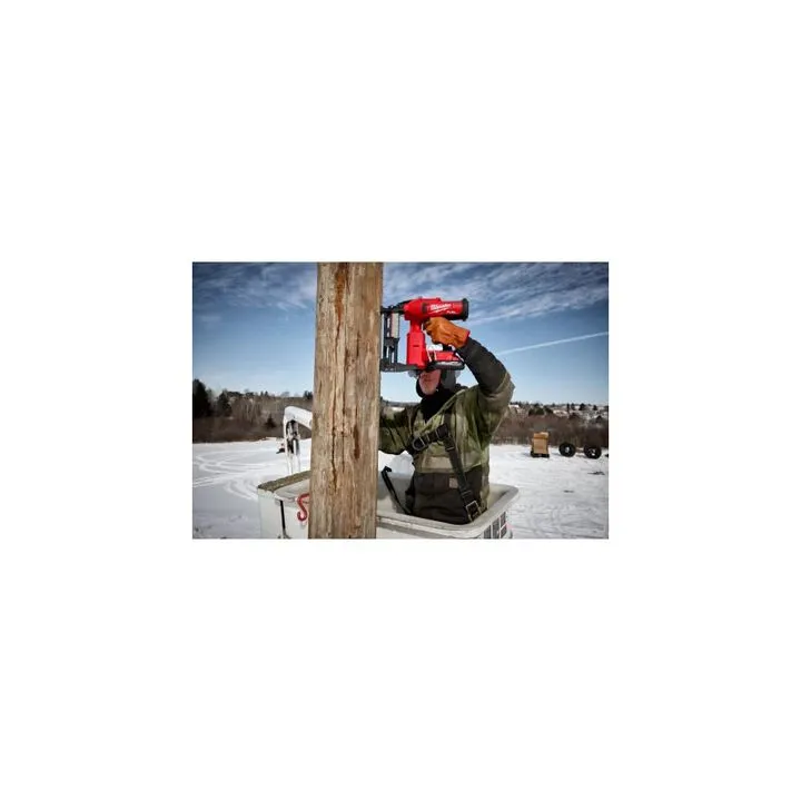 Milwaukee M18 Utility Fencing Stapler (Bare Tool) with 1.5 Inch Galvanized Staples Bundle 10