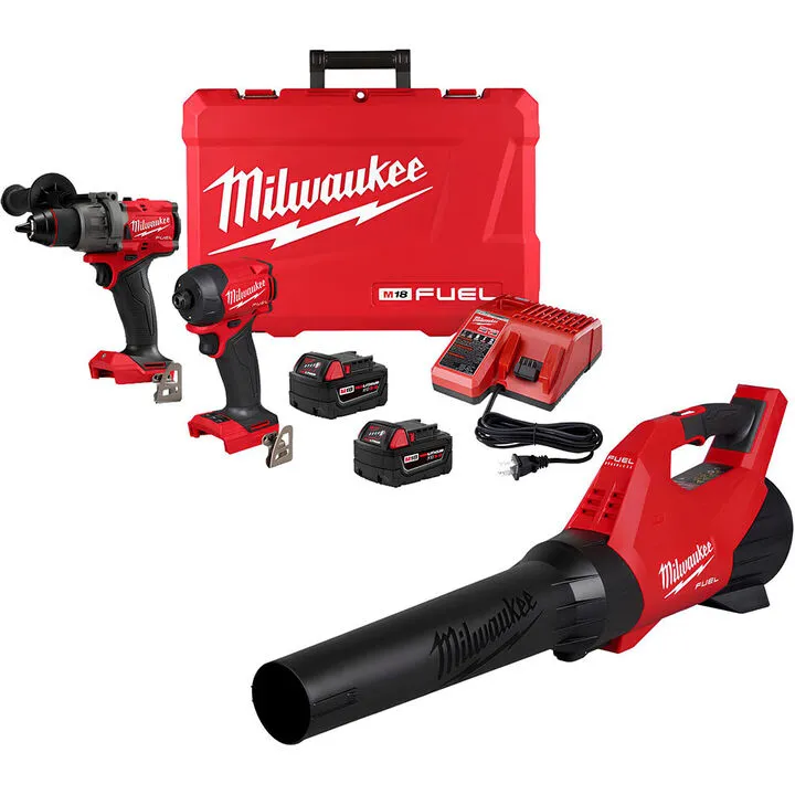 Milwaukee M18 FUEL 2-Tool Combo Kit with High-Performance D-Handle Leaf Blower