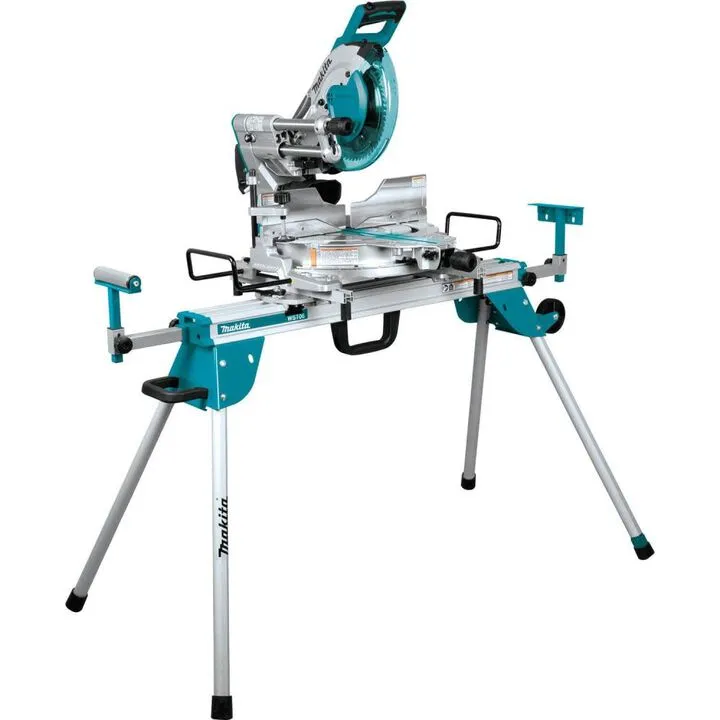 Makita 10in Dual-Bevel Sliding Compound Miter Saw with Precision Laser and Heavy-Duty Stand