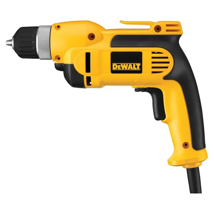 DEWALT 3/8in (10mm) VSR Pistol Grip Drill Kit with Keyless Chuck - Professional Grade 1