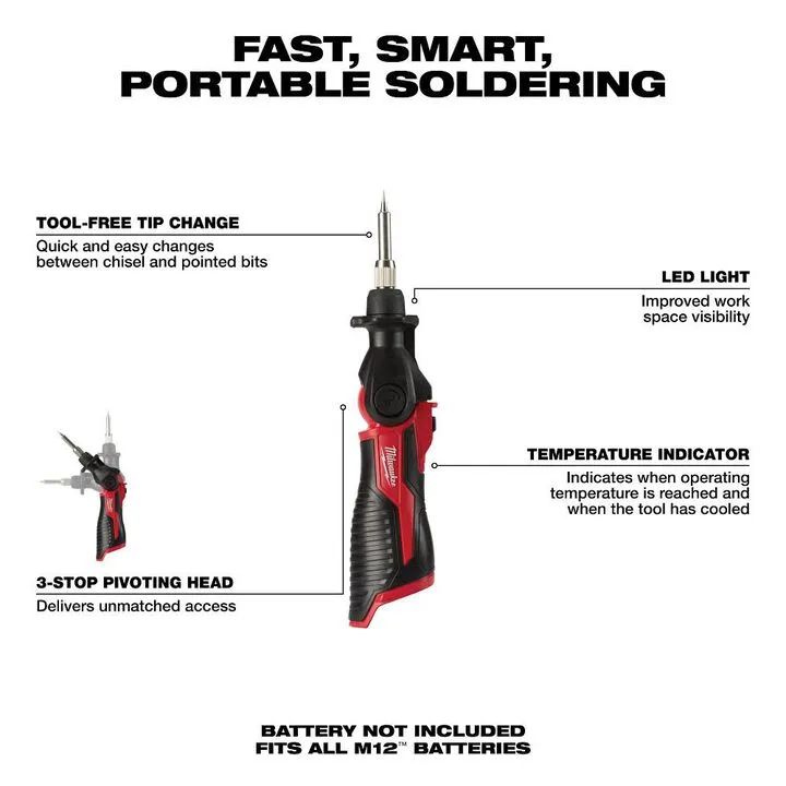 Professional Cordless Soldering Iron - M12 Compatible Series 1