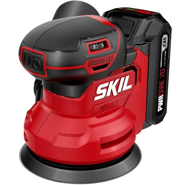 SKIL 20V Brushless Random Orbital Sander Kit - Professional Grade Cordless Sanding Solution