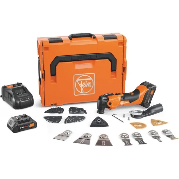 Fein Ampshare Multimaster 500 Top Kit 18V 4Ah - 39pc Professional Oscillating Multi-Tool Set