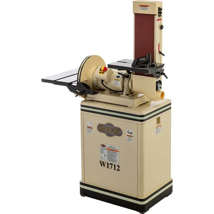 Shop Fox 1-1/2 HP 6in Belt / 12in Disc Combination Sander - High-Performance Woodworking Essential 1