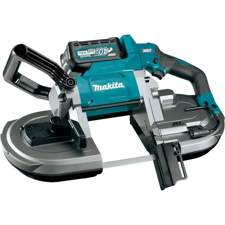 Makita 40V max XGT Brushless Cordless Deep Cut Portable Band Saw 4Ah Kit with 3-Pack 18 TPI Bi-Metal Blades 1